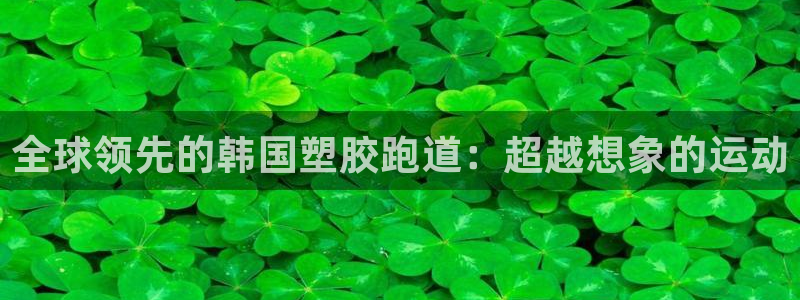 777814红·足一世比分：全球领先的韩国塑胶跑道：超越想象的运动